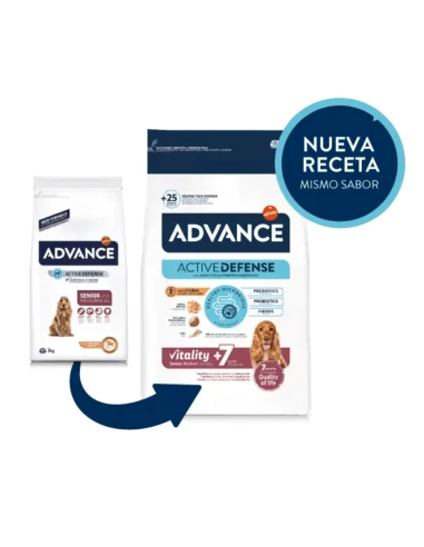 Pienso para Perro Adulto Med ADVANCE Senior de Pollo y Arroz 12kg